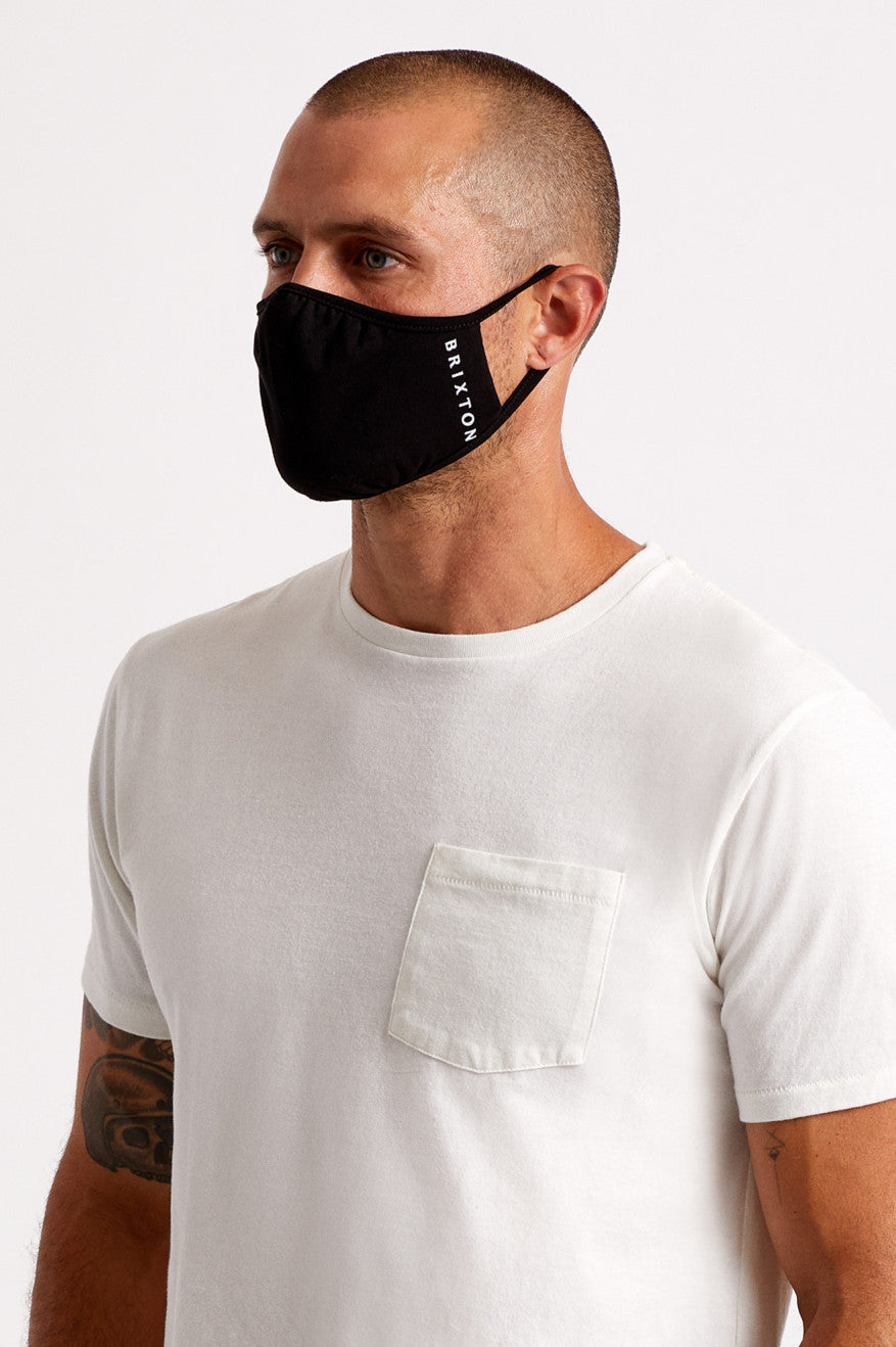 Unisex Brixton Tee Face Masks Black | 7316ICYUJ