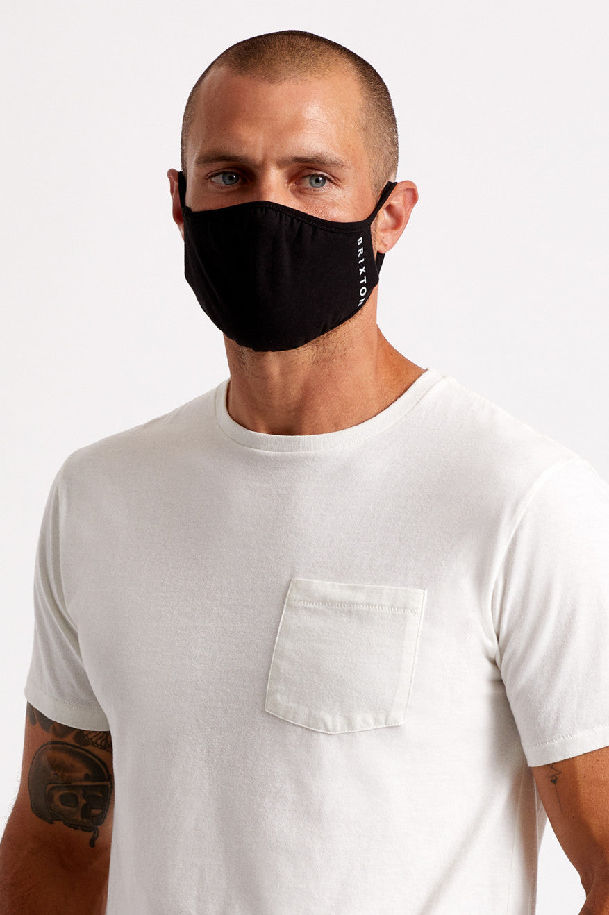 Unisex Brixton Tee Face Masks Black | 7316ICYUJ