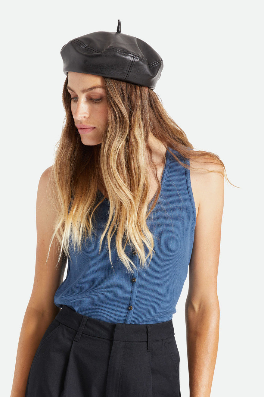 Women's Brixton Audrey II Beret Hats Black | 4512XGONB