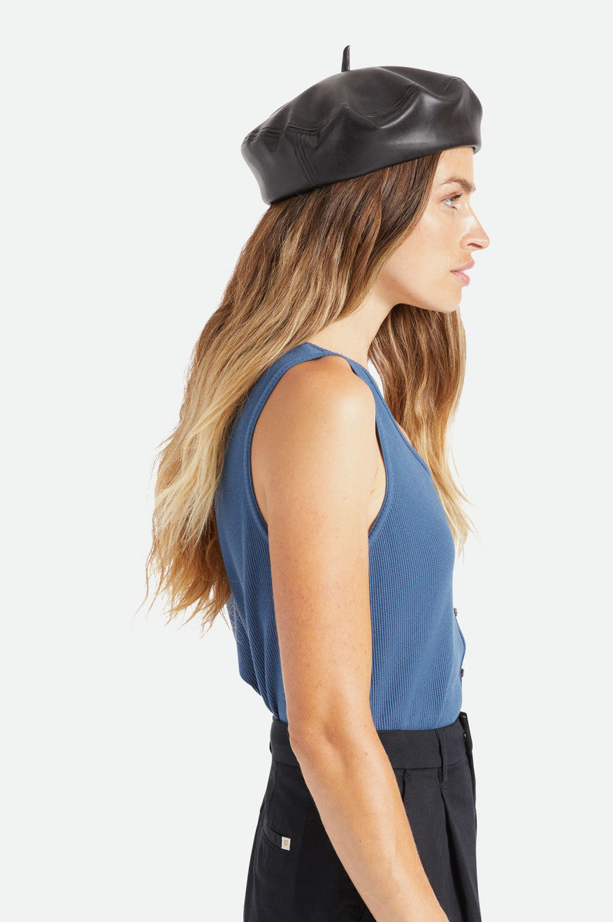 Women's Brixton Audrey II Beret Hats Black | 4512XGONB