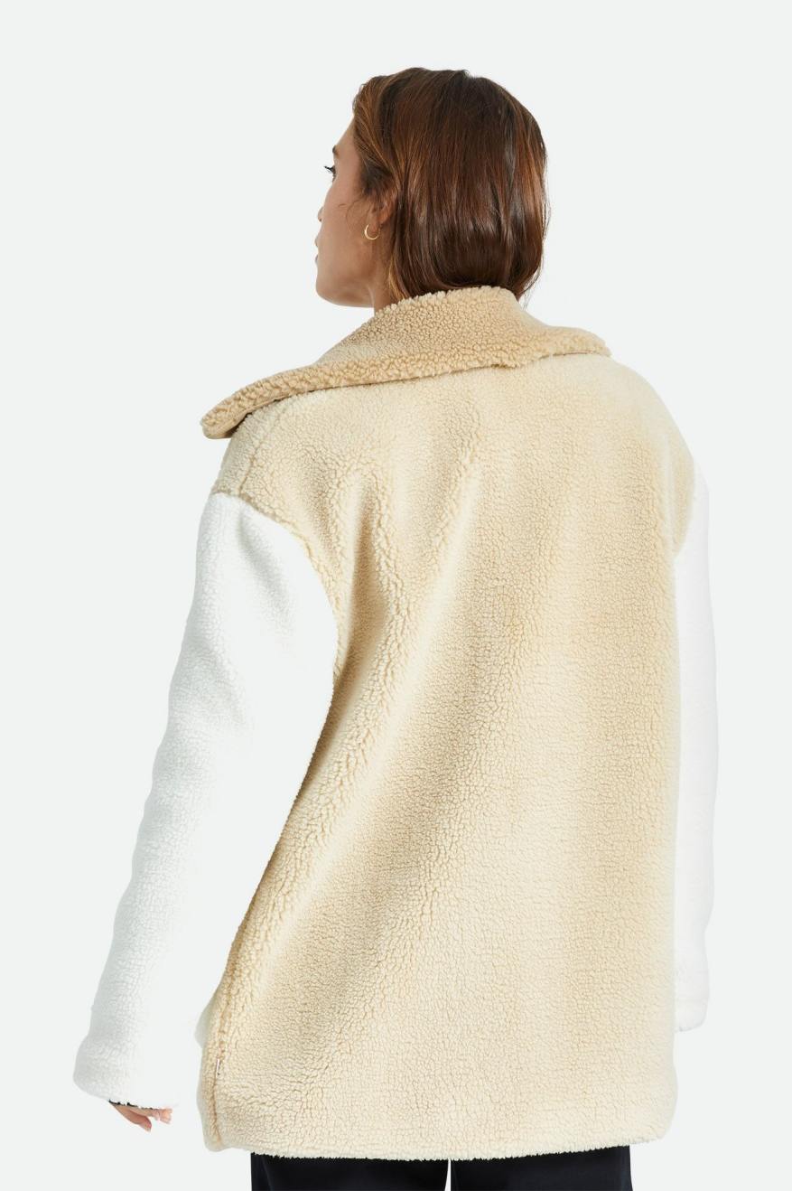 Women's Brixton Bern Sherpa Jackets Light Yellow | 0359OPKRV