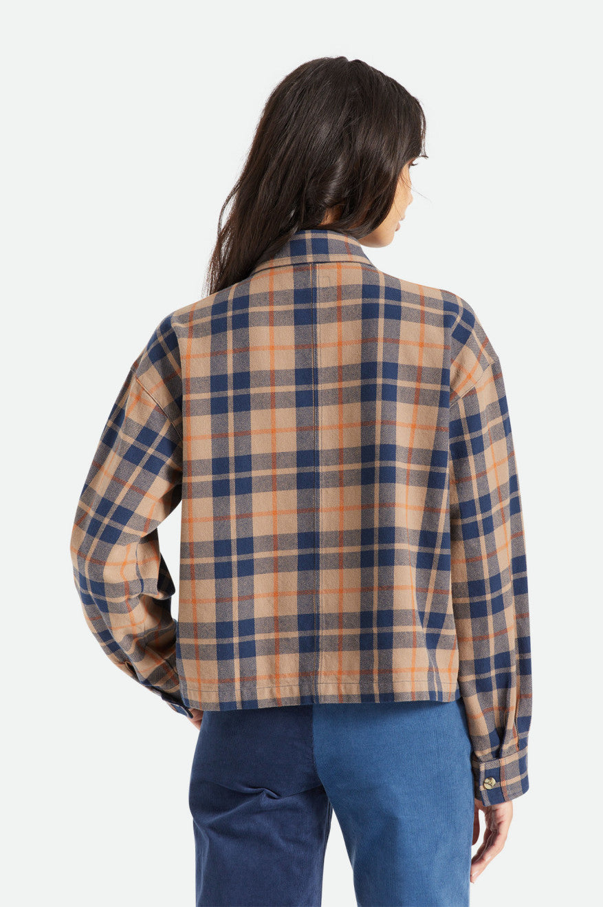 Women's Brixton Bowery L/S Flannels Deep Green | 4019SELCX