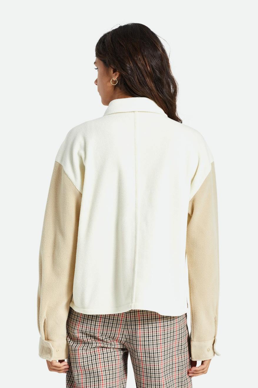 Women's Brixton Bowery Women L/S Arctic Stretch Fleece Sweaters Light Yellow | 9586TUZWE