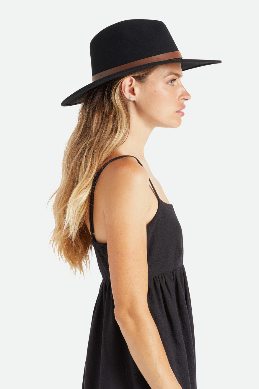 Women's Brixton Field Proper Hat Hats Black | 0521DVWBH