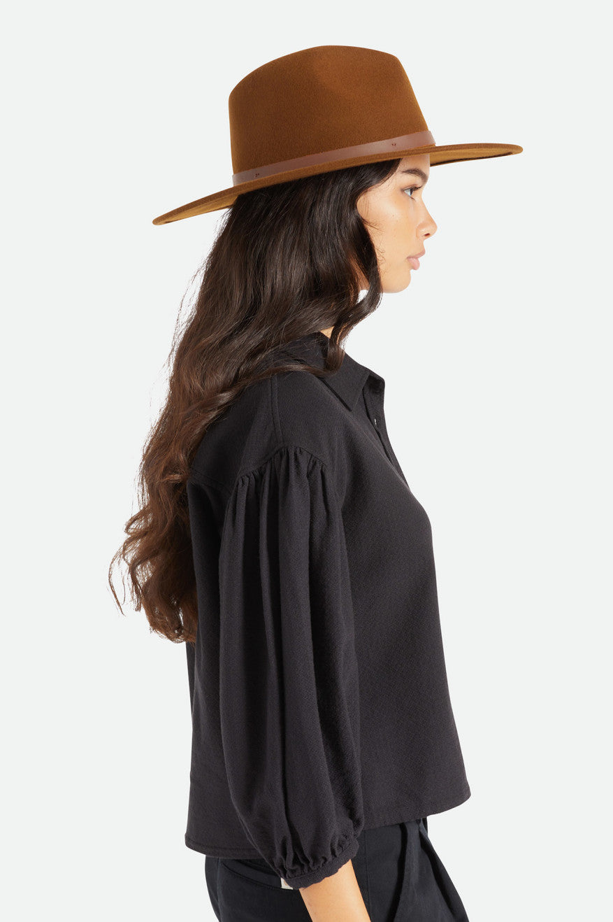 Women's Brixton Field Proper Hat Hats Coffee | 5942DAITS