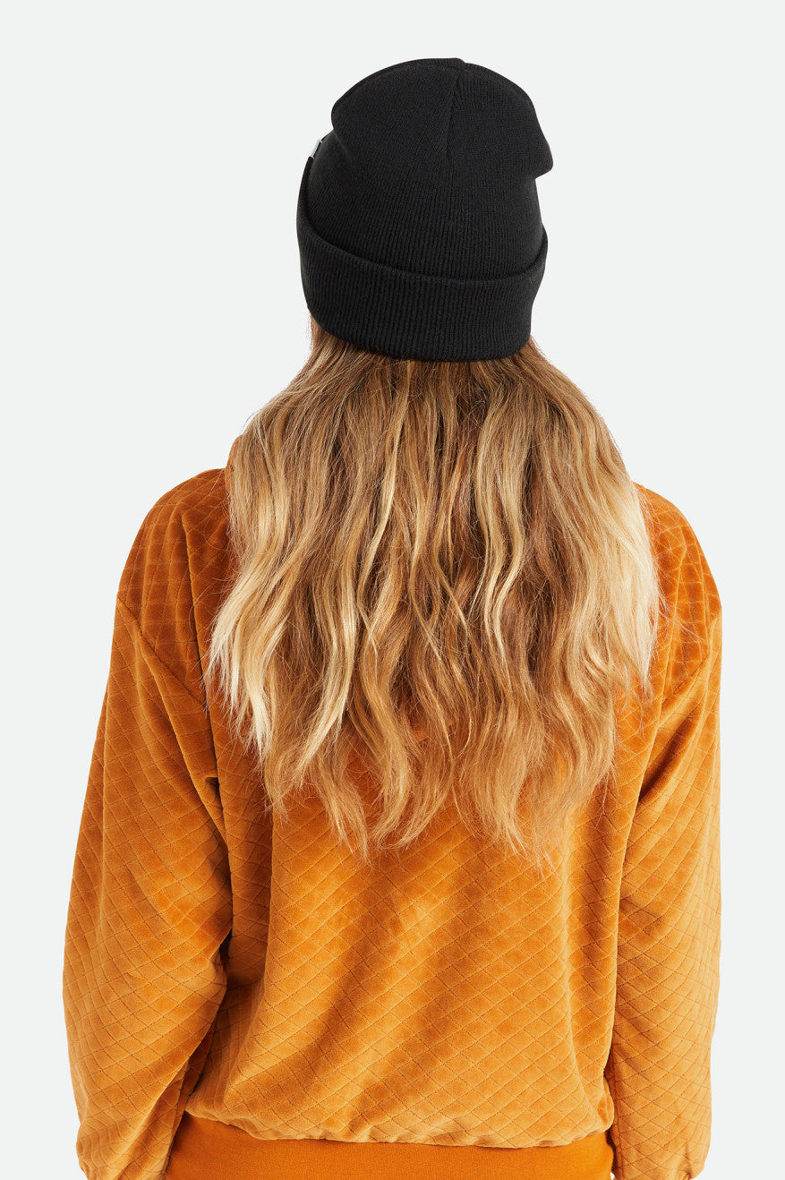 Women's Brixton Harbor Beta Watch Cap Beanie Black | 0287FWAHZ