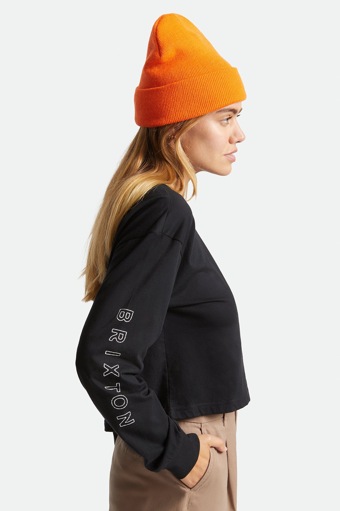 Women's Brixton Harbor Beta Watch Cap Beanie Orange | 0586GPQCI