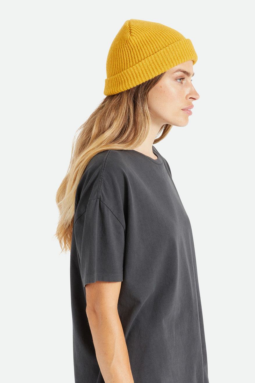 Women's Brixton Heist Beanie Mustard | 9051JFDMR