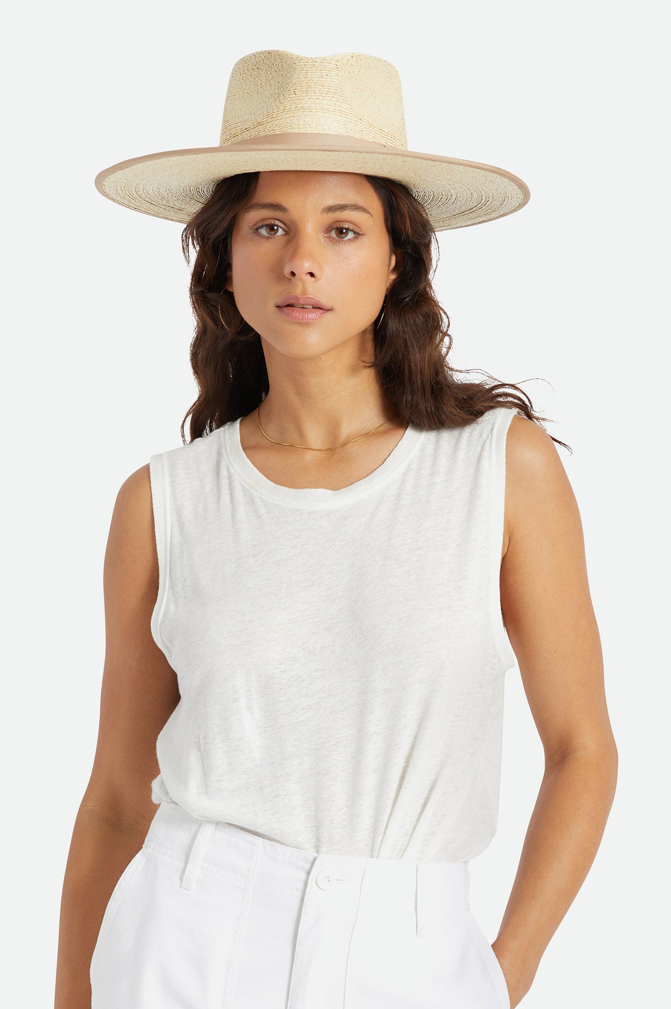 Women's Brixton Jo Rancher Straw Hats Beige | 9072FZUEI