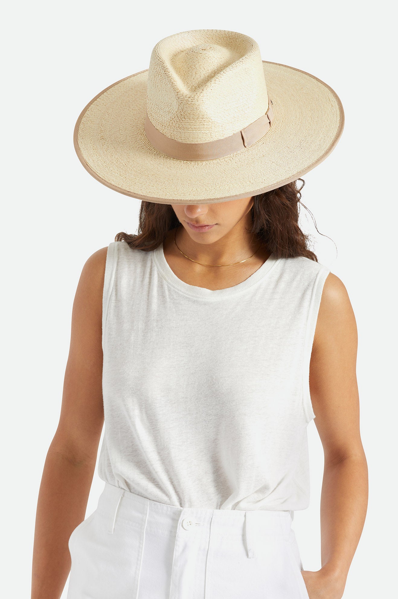 Women's Brixton Jo Rancher Straw Hats Beige | 9072FZUEI