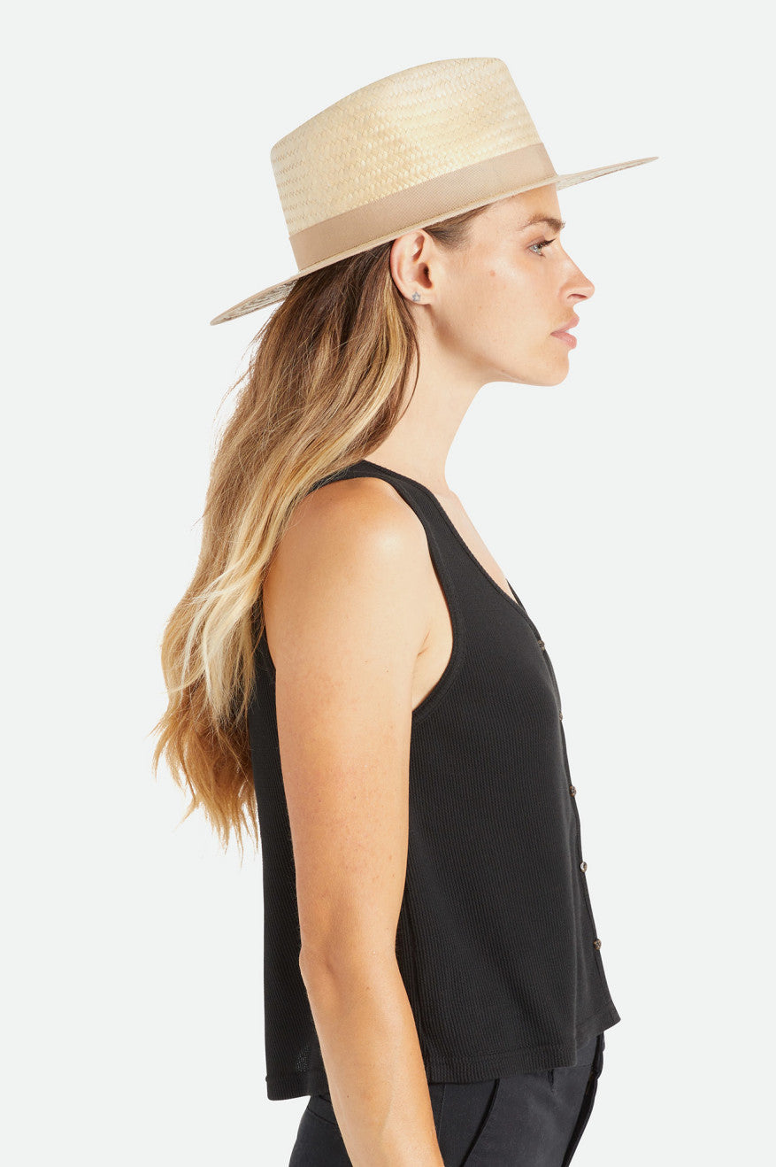 Women's Brixton Jo Short Brim Palmilla Hats Beige | 3471GDCXM