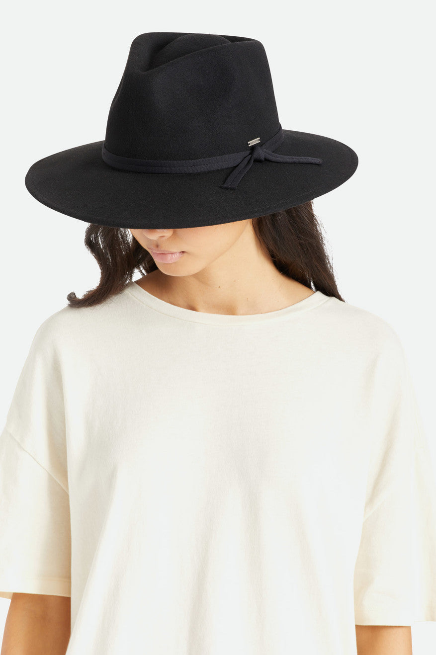 Women's Brixton Joanna Felt Packable Hat Hats Black | 9516VJIBL