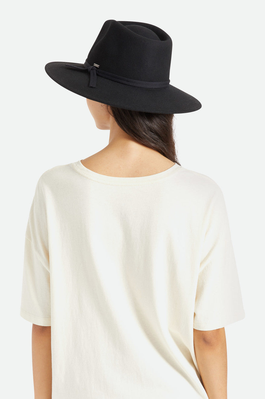 Women's Brixton Joanna Felt Packable Hat Hats Black | 9516VJIBL