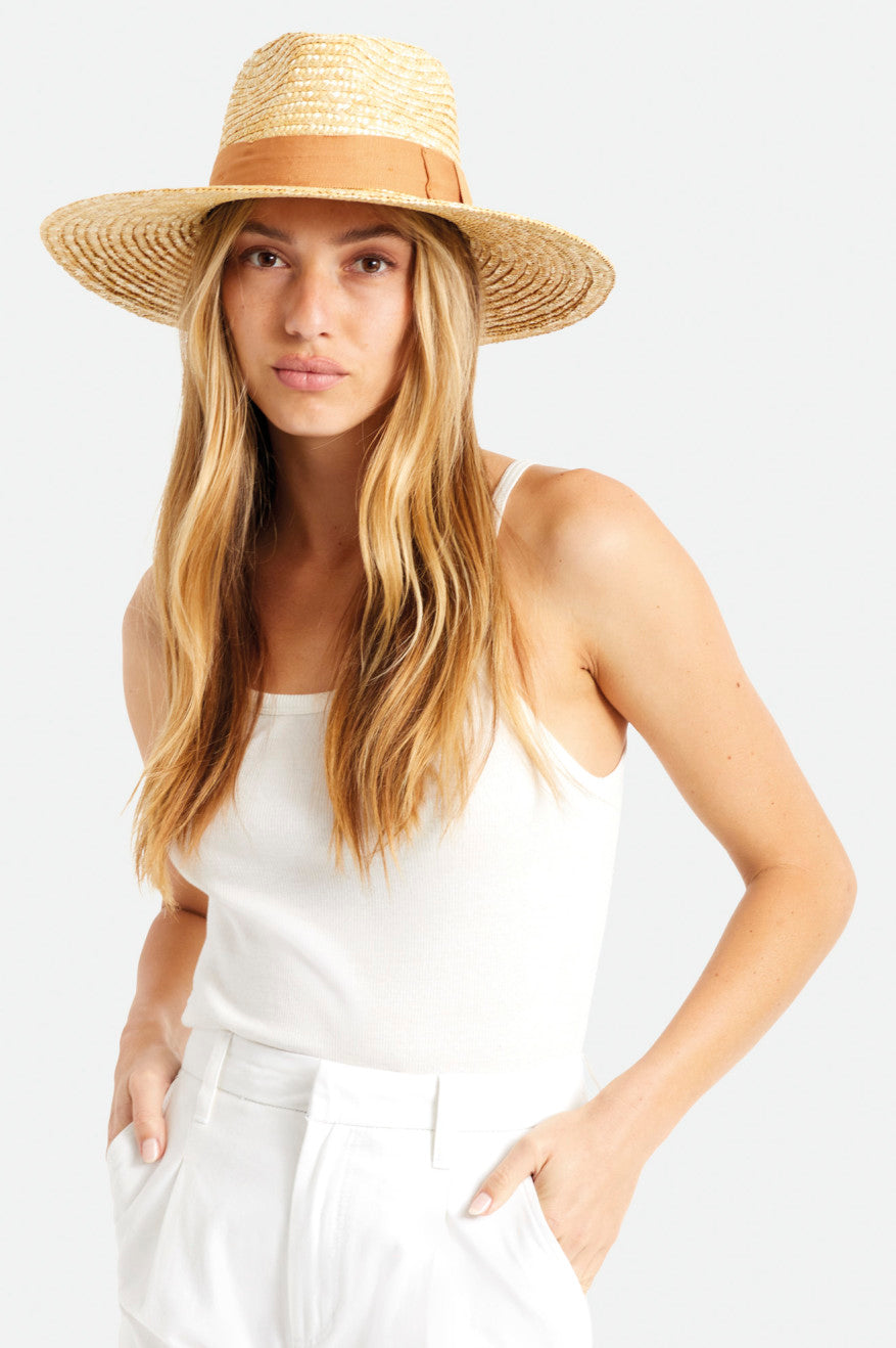 Women's Brixton Joanna Straw Hats Orange | 3751OGPNH