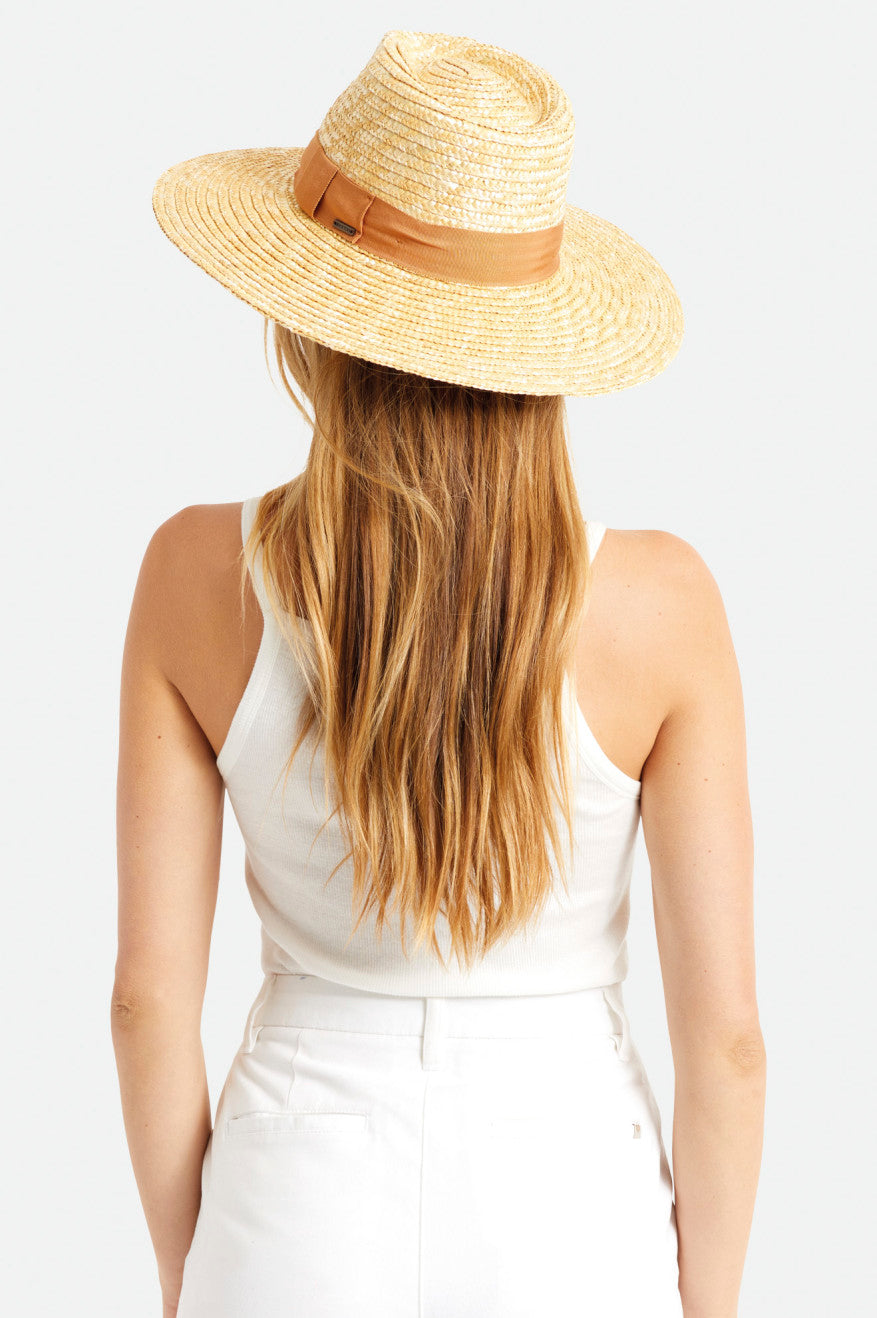 Women's Brixton Joanna Straw Hats Orange | 3751OGPNH