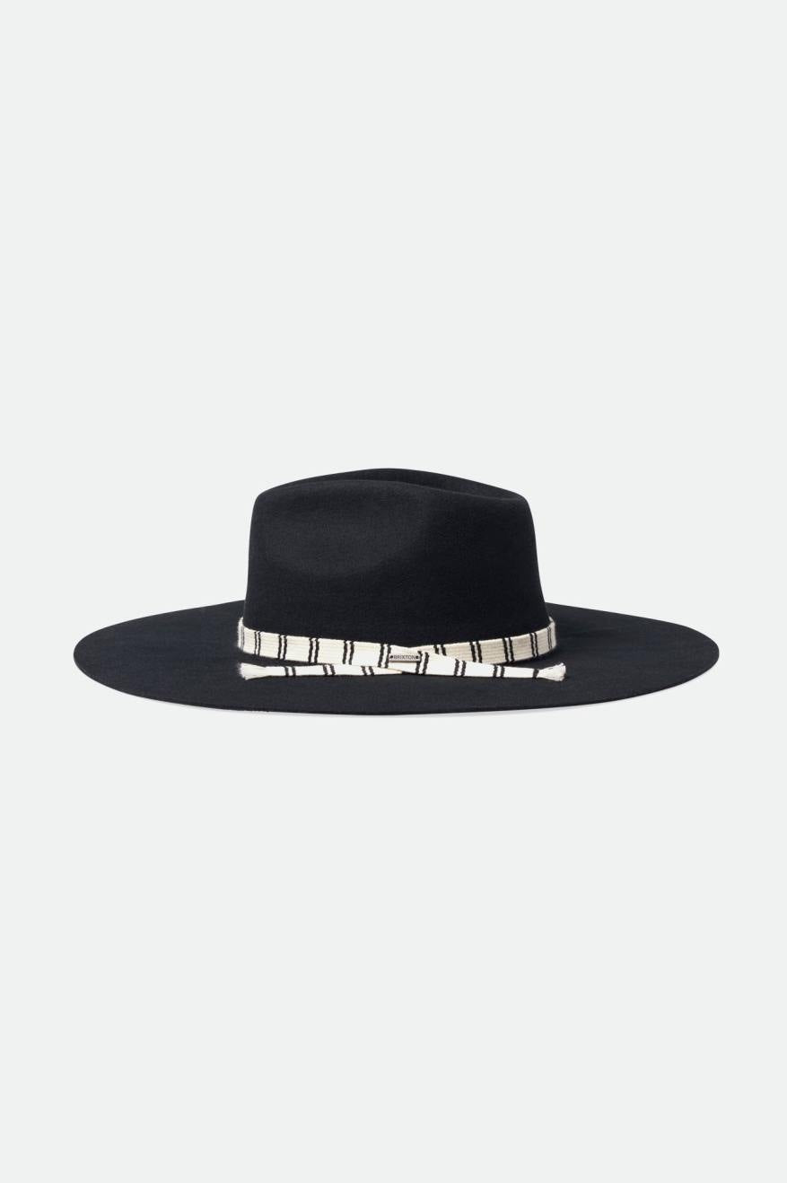 Women's Brixton Leigh Felt Fedora Fedoras Black | 0176LSVJM