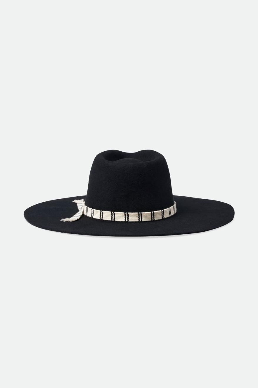 Women's Brixton Leigh Felt Fedora Fedoras Black | 0176LSVJM