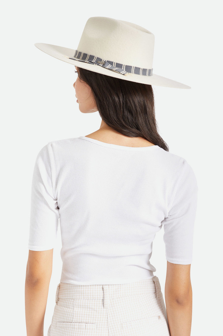 Women's Brixton Leigh Felt Fedora Fedoras White | 5402OURSY