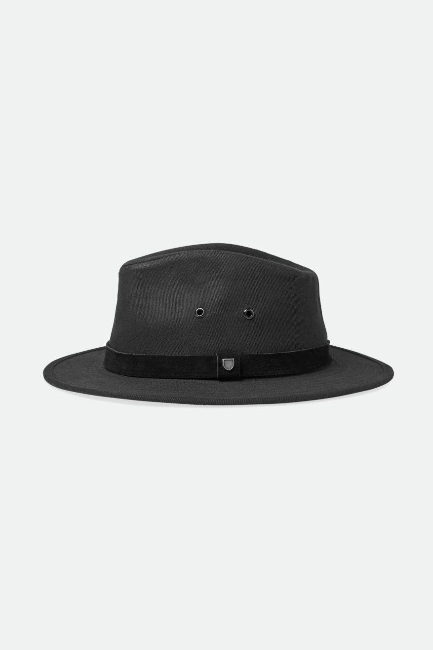 Women's Brixton Messer Utility Adventure Fedora Fedoras Black | 3201CPOMG