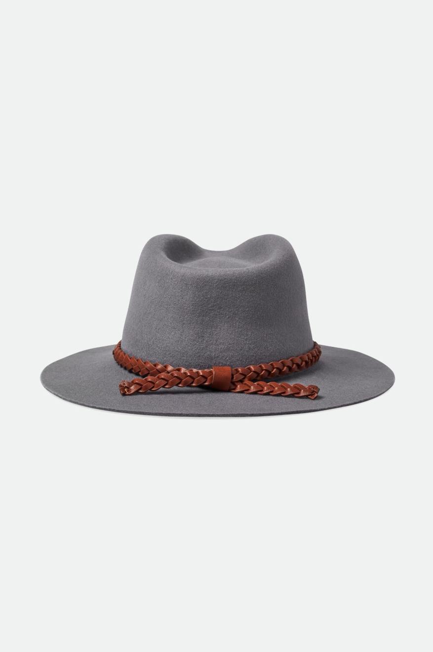 Women's Brixton Messer Western Fedora Fedoras Grey | 4502BCDZA