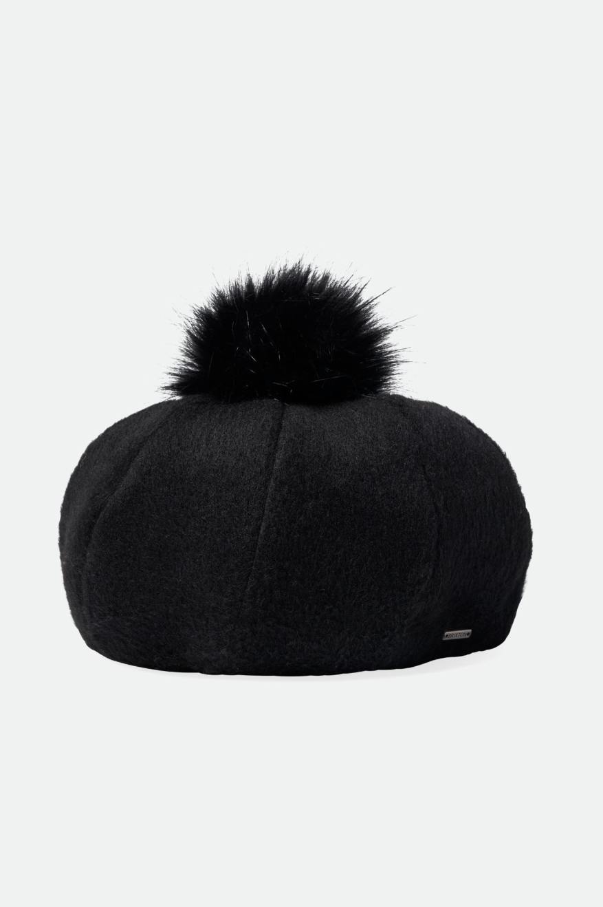 Women's Brixton Natalie Oversized Pom Beret Hats Black | 0859SIVAN