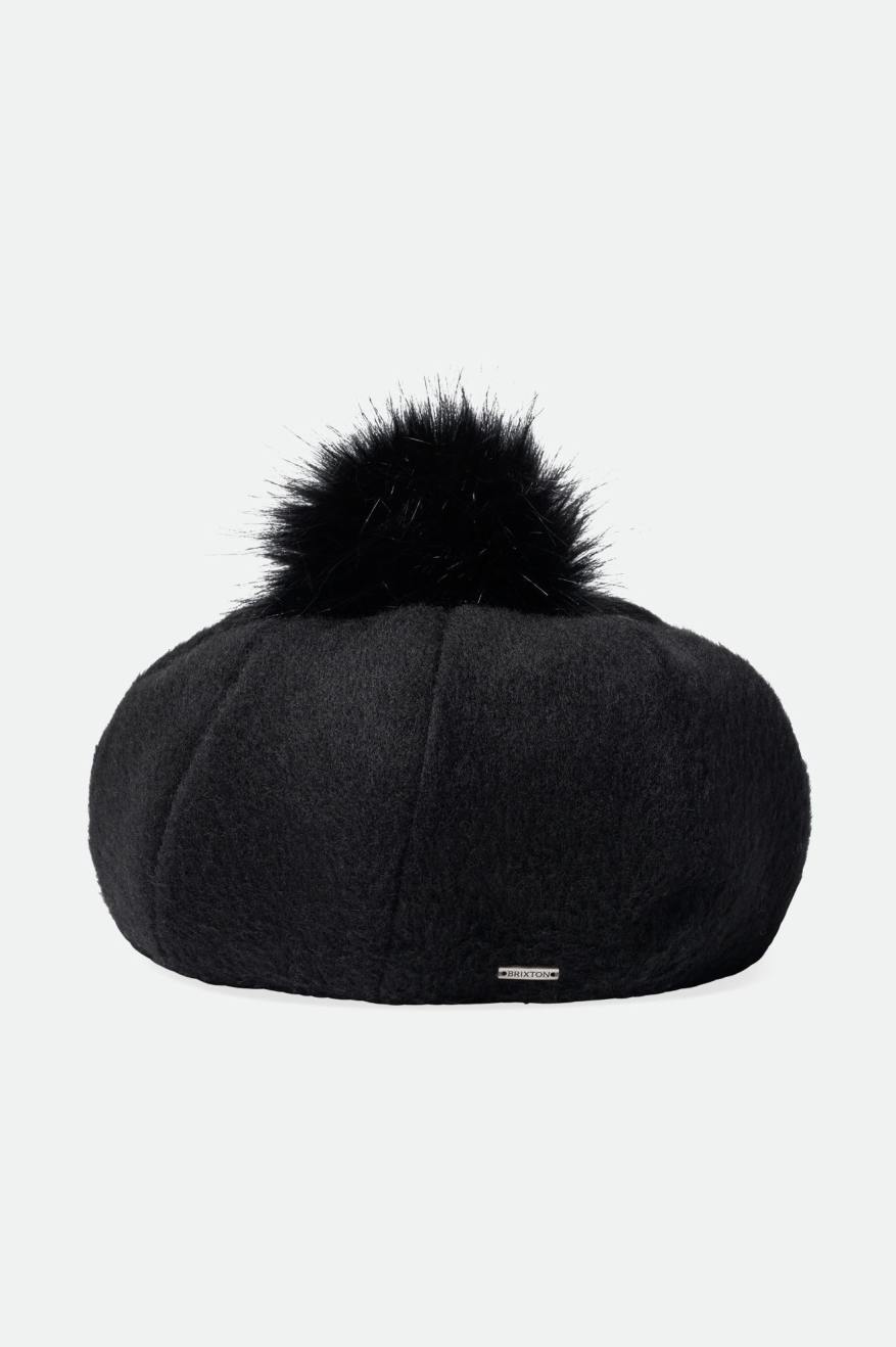 Women's Brixton Natalie Oversized Pom Beret Hats Black | 0859SIVAN