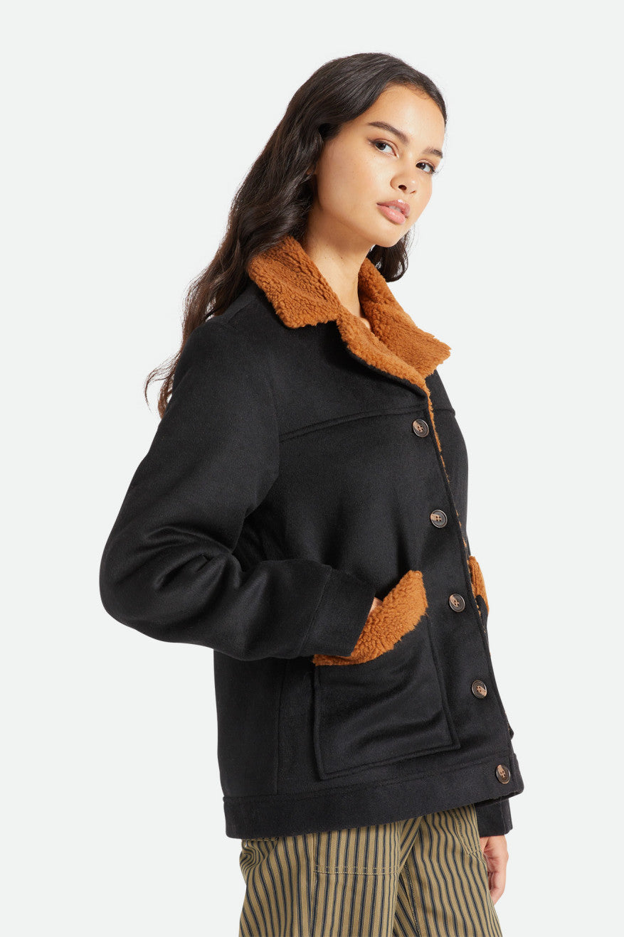 Women's Brixton Nouvelle Jackets Black | 8951UMOGW