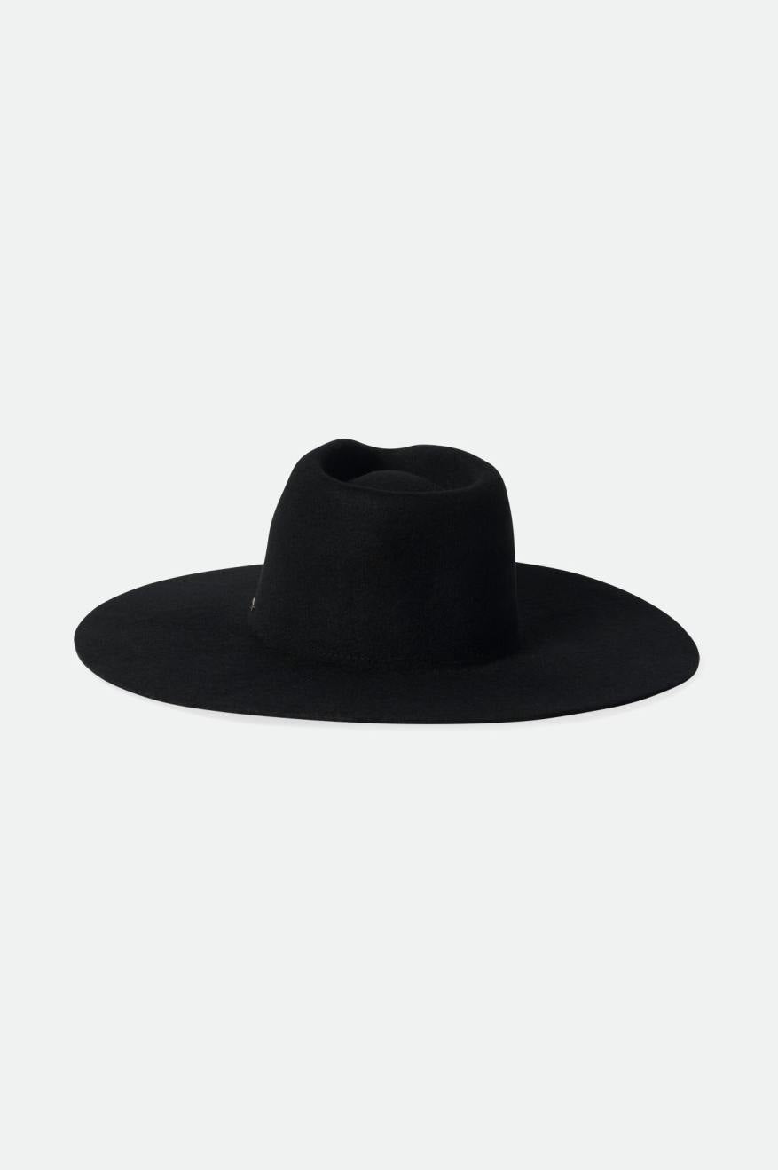 Women's Brixton Primrose Felt Fedora Fedoras Black | 4961SMVCB