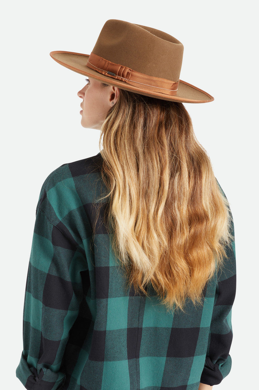 Women's Brixton Reno Fedora Fedoras Brown | 2189PDUEQ