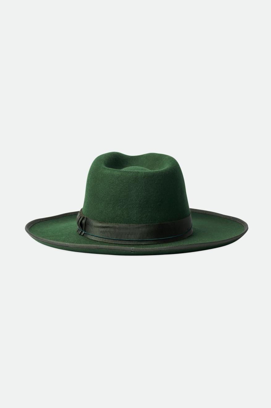 Women's Brixton Reno Fedora Fedoras Green | 2581PYEVD