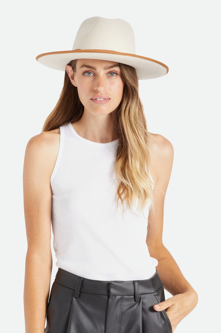 Women's Brixton Reno Fedora Fedoras White | 5946DSWTE