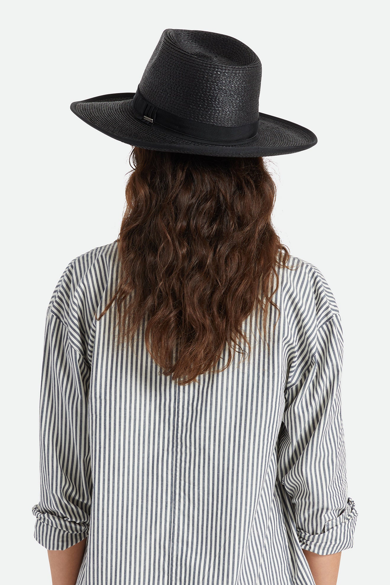 Women's Brixton Reno Straw Hats Black | 9081IHWTC