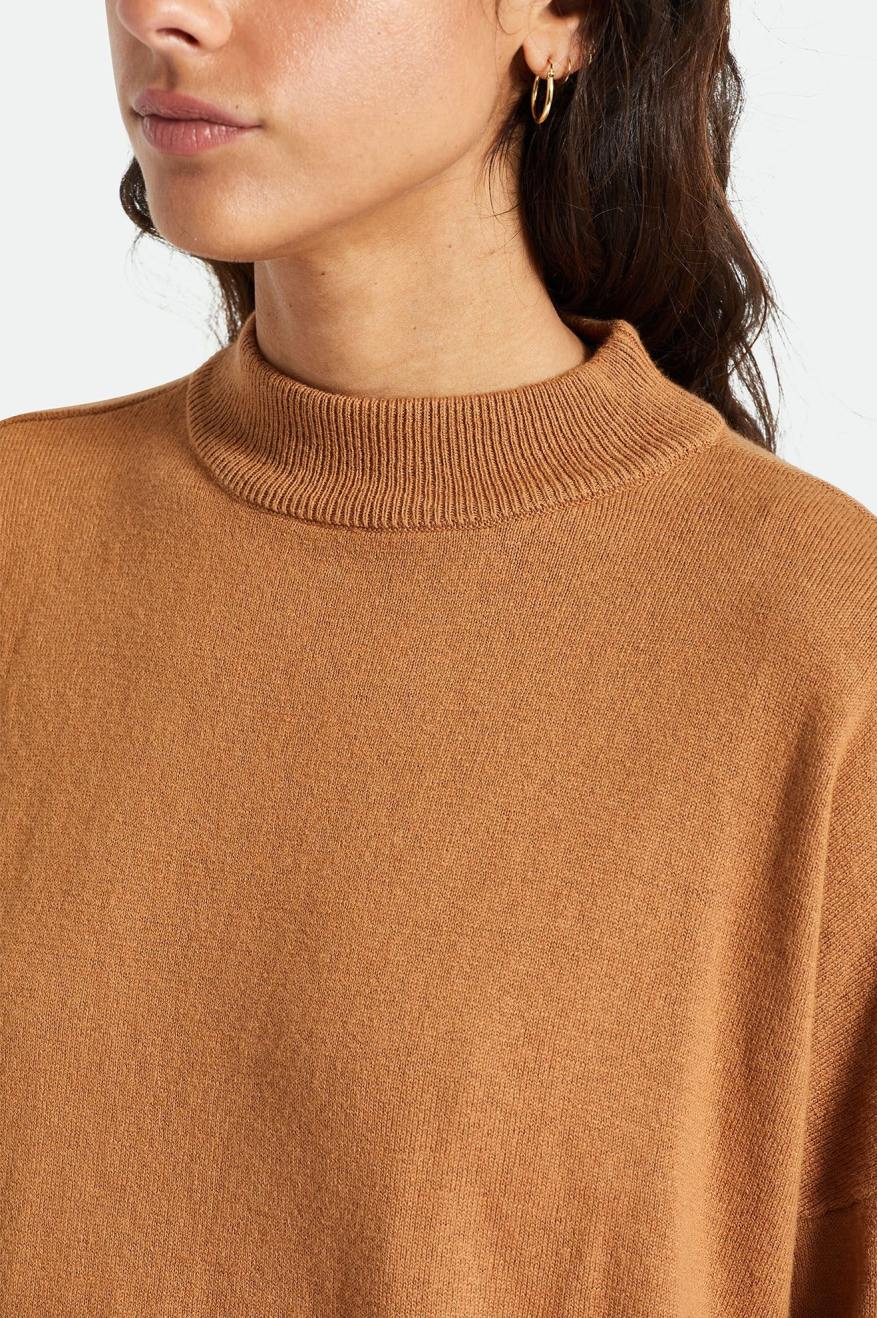 Women's Brixton Reserve Oversized Cashmere Sweater Tops Orange | 1326UDBLG