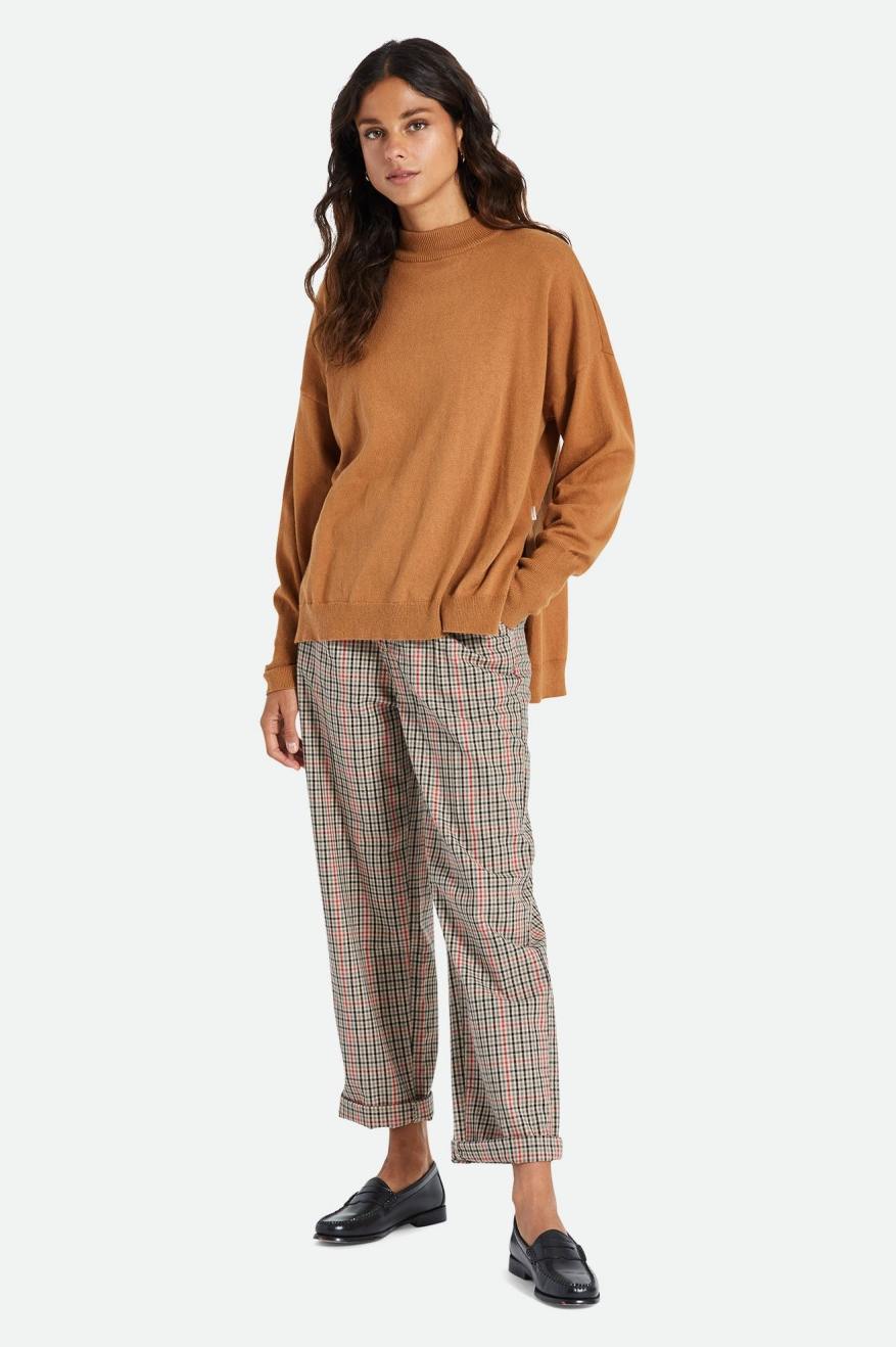 Women's Brixton Reserve Oversized Cashmere Sweaters Brown | 3972XNQHM