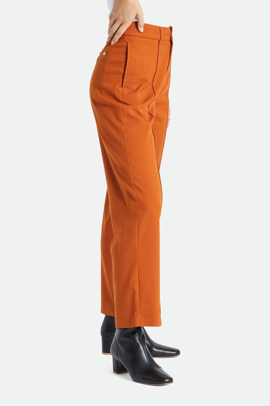 Women's Brixton Retro Trouser Bottoms Orange | 6721UKYOE