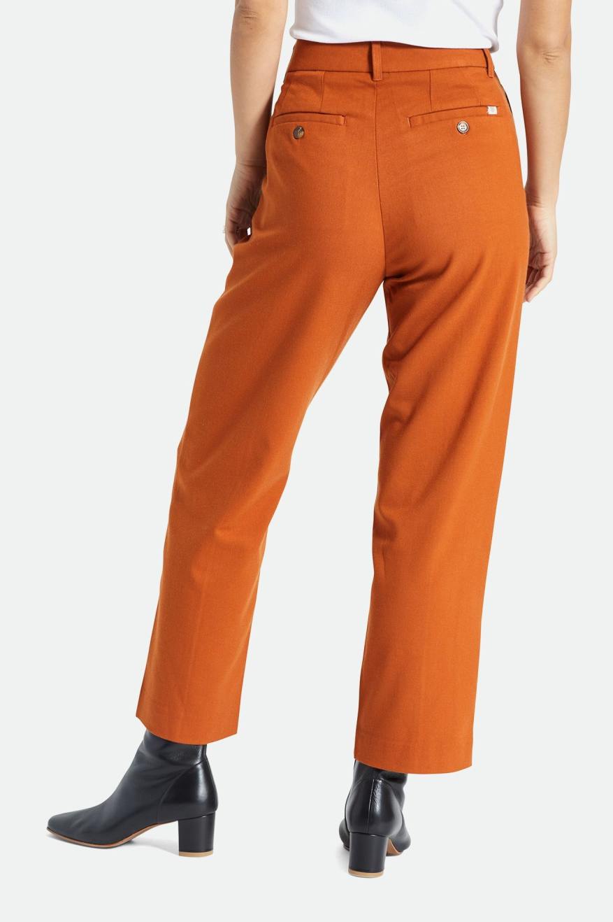 Women's Brixton Retro Trouser Bottoms Orange | 6721UKYOE