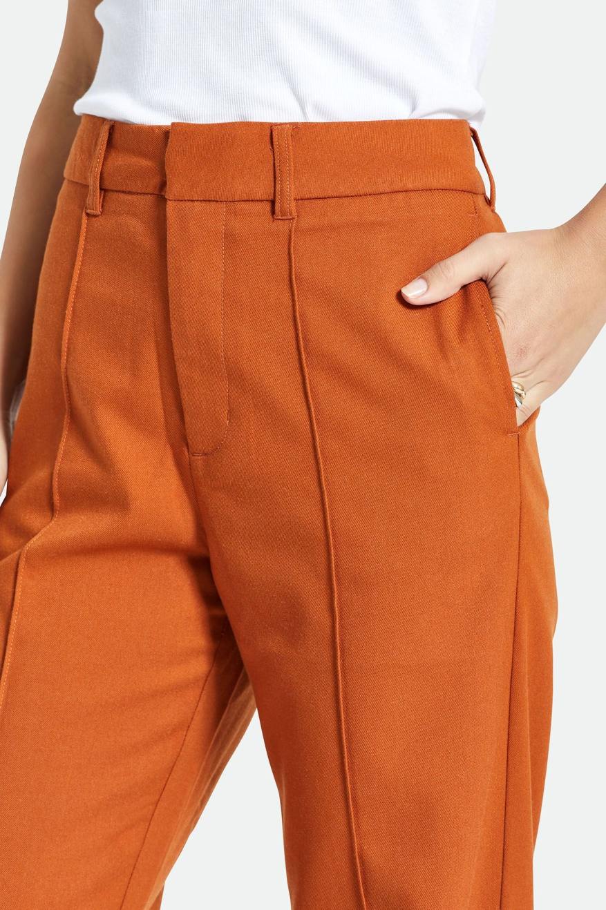 Women's Brixton Retro Trouser Bottoms Orange | 6721UKYOE