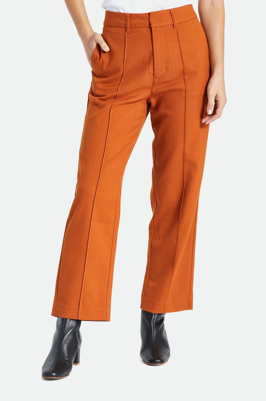 Women\'s Brixton Retro Trouser Bottoms Orange | 6721UKYOE