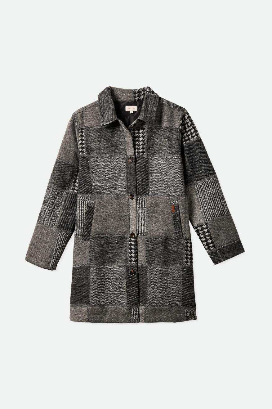 Women's Brixton Swindon Patchwork Jackets Grey | 3971GPICE