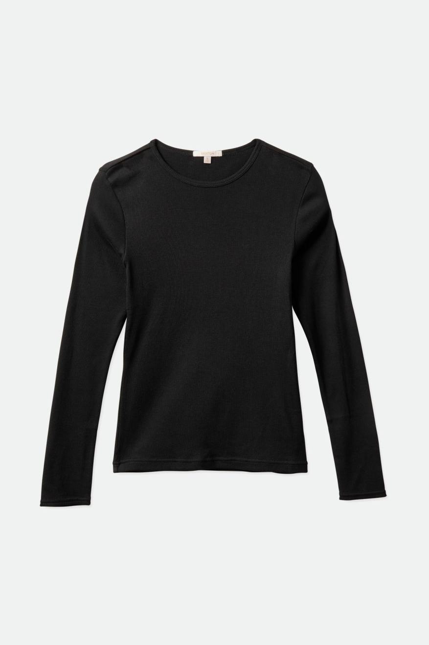 Women's Brixton Tennessee L/S Tee Tops Black | 5832NILMO