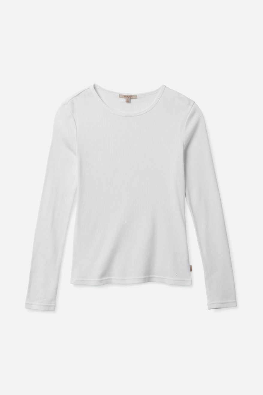 Women's Brixton Tennessee L/S Tee Tops White | 7613NVQZA